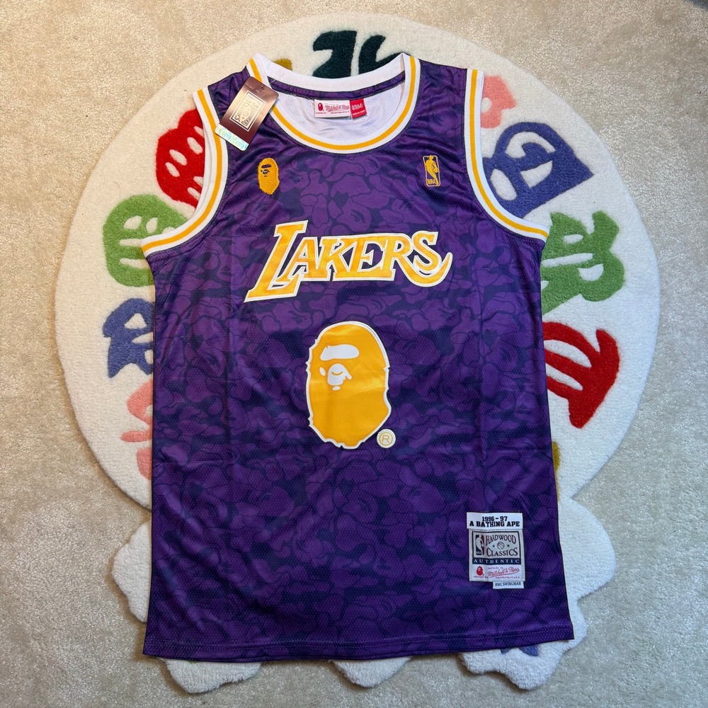 BAPE Mitchell & Ness Lakers Jersey 93 Swingman Medium NWT NBA 1996-97